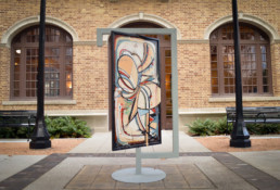 Porte peinte dans le cadre d’un projet d’art urbain à Houston