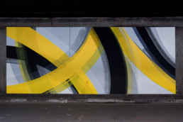 Anneaux olympiques version art urbain, dans le tunnel des Tuileries