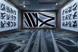 Installation artistique inspirée d’échangeurs d’autoroute – Pavillon Carré de Baudoin